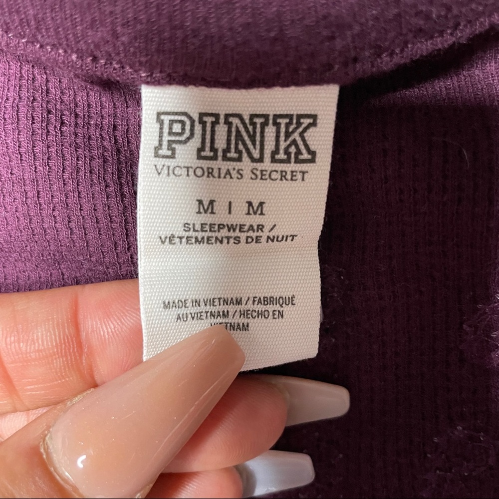 Victoria's Secret Plum Pajama Onesie with Metallic Accents - Picture 5 of 9